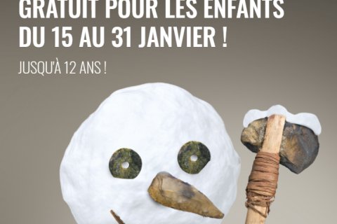 Le Préhistomuseum offre l’entrée aux enfants pendant la dernière quinzaine de janvier